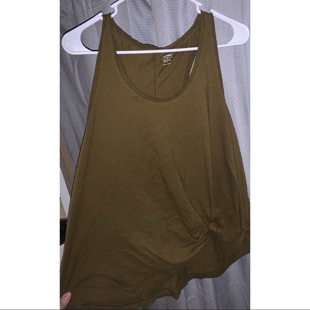 Olive green Old Navy tied tank top ✨